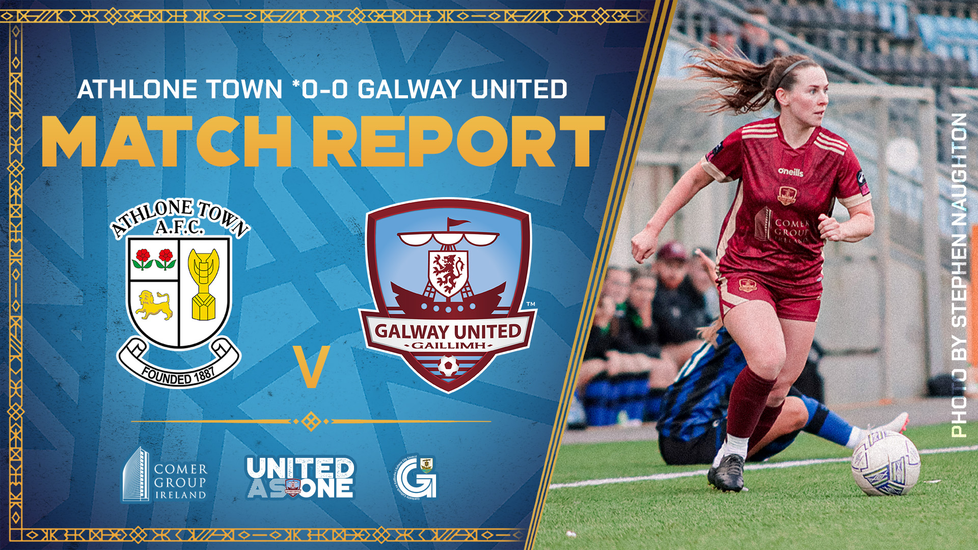 Sports Direct Women's FAI Cup First Round  Athlone Town 0-0 Galway United  - Athlone win 5-4 on pens 